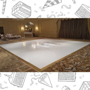 white custom dance floor wrap south florida dance floor white vinyl custom printed boca raton florida (1)