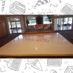 white custom dance floor wrap south florida dance floor white vinyl custom printed boca raton florida (1)