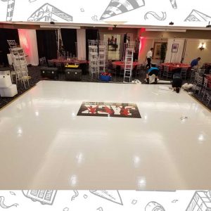 white custom dance floor wrap south florida dance floor white vinyl custom printed boca raton florida (10)