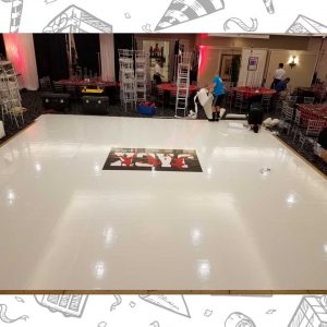 white custom dance floor wrap south florida dance floor white vinyl custom printed boca raton florida (11)