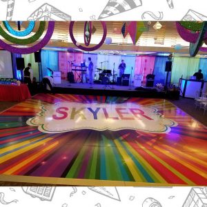 white custom dance floor wrap south florida dance floor white vinyl custom printed boca raton florida (11)