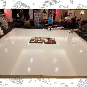 white custom dance floor wrap south florida dance floor white vinyl custom printed boca raton florida (12)