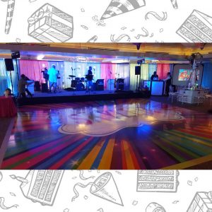 white custom dance floor wrap south florida dance floor white vinyl custom printed boca raton florida (17)