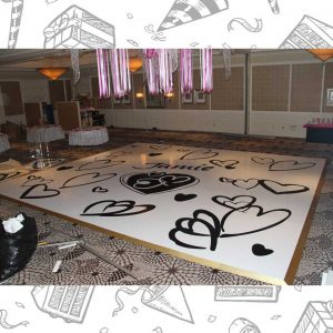 white custom dance floor wrap south florida dance floor white vinyl custom printed boca raton florida (2)