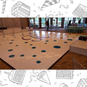 white custom dance floor wrap south florida dance floor white vinyl custom printed boca raton florida (2)