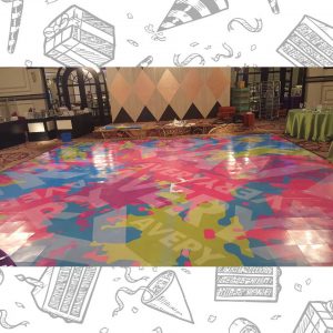 white custom dance floor wrap south florida dance floor white vinyl custom printed boca raton florida (2)