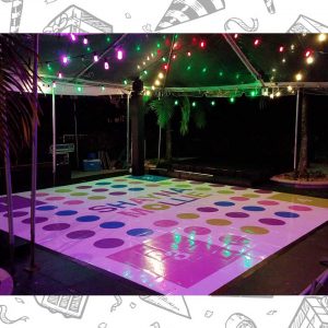 white custom dance floor wrap south florida dance floor white vinyl custom printed boca raton florida (3)