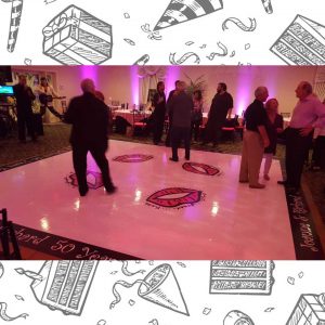 white custom dance floor wrap south florida dance floor white vinyl custom printed boca raton florida (3)