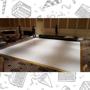 white custom dance floor wrap south florida dance floor white vinyl custom printed boca raton florida (4)