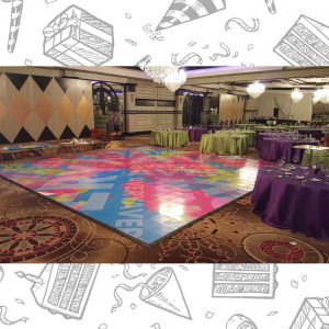 white custom dance floor wrap south florida dance floor white vinyl custom printed boca raton florida (4)