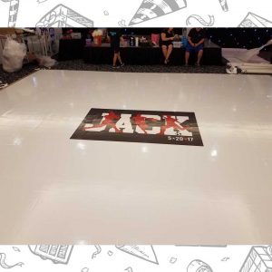 white custom dance floor wrap south florida dance floor white vinyl custom printed boca raton florida (5)