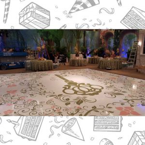 white custom dance floor wrap south florida dance floor white vinyl custom printed boca raton florida (5)