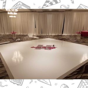 white custom dance floor wrap south florida dance floor white vinyl custom printed boca raton florida (7)